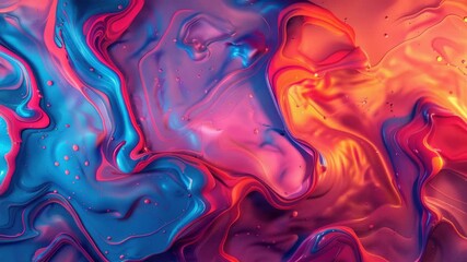 Wall Mural - Abstract art piece with vivid colors and intricate patterns. Modern design, ideal for gallery wall decor or as a unique home decoration.
