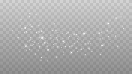 Wall Mural - Glowing Sparkles with Dust. Magic Lights. Glitter Background.