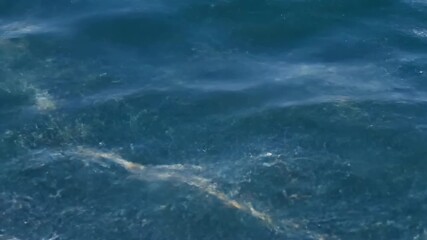 Wall Mural - slow motion close-up of intricate water patterns formed by a gentle ocean current hypnotic, fluid, w