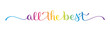 © HowLettery Studio - ALL THE BEST colorful vector brush calligraphy banner