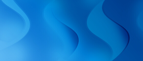 Wall Mural - Abstract blue wave background. Modern fluid shapes composition with trendy gradients