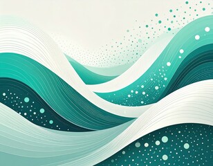 Wall Mural - Abstract blue wave design with flowing curves and light lines creates a vibrant backdrop