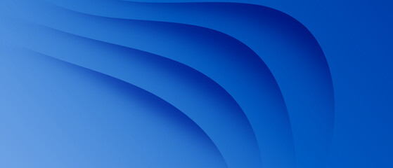 Wall Mural - Abstract blue wave background. Dynamic shape composition with soft gradient