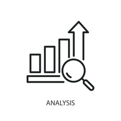 Wall Mural - Analysis thin line vector icons.