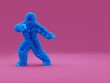© Skyblue Creative - Furry monster dancing hip hop, surreal 3D animation of a fluffy character performing funny moves in a colorful playful background