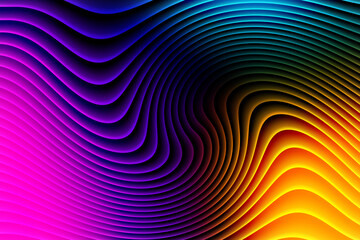 Illustration of vibrant abstract background with flowing lines in a spectrum of colors, creating a dynamic and visually captivating design for modern applications