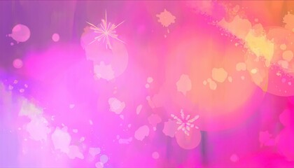 Wall Mural - vibrant pink orange abstract blur with glowing circular light shapes and soft bokeh gradient for wallpaper or banner background