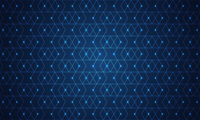 Wall Mural - Abstract technology background with a seamless pattern of simple geometric shapes. Stylish vector texture
