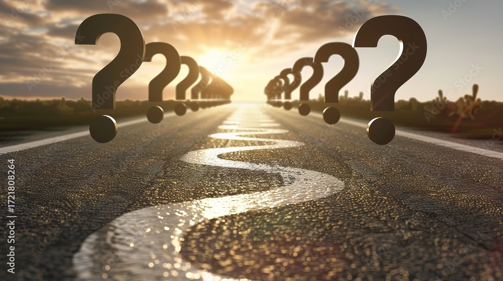 Enigmatic Path with Question Marks to an Uncertain Destination ...