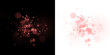 © Виктория Проскурина - Abstract red bokeh overlay on contrasting black and white backgrounds, creating a dreamy atmosphere, ideal for graphic design and artistic projects with copy space