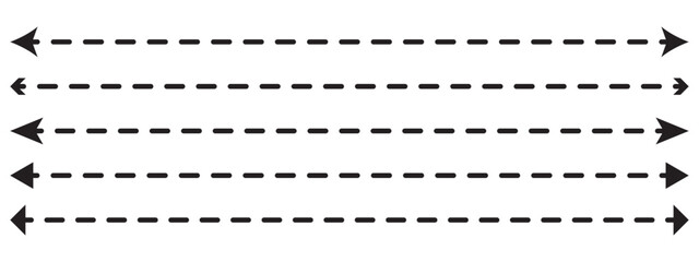 Wall Mural - Long straight double arrow icon set