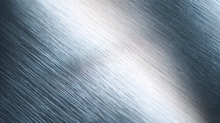 Wall Mural - Close-Up View of Luxurious Brushed Silver Metal Surface Detail