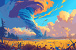 © mahanya342 - Flat vector illustration of tornado