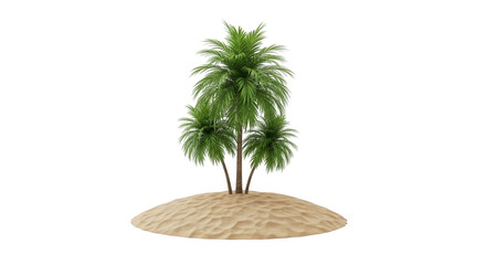 Young evergreen tree isolated on transparent background