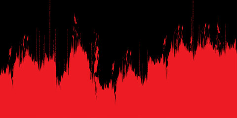 Wall Mural - Abstract red vector background with a grunge sound wave pattern