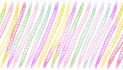 Wall Mural - pastel watercolor diagonal brush strokes in rainbow hues with soft gradient flow artistic background for wallpaper or banner design