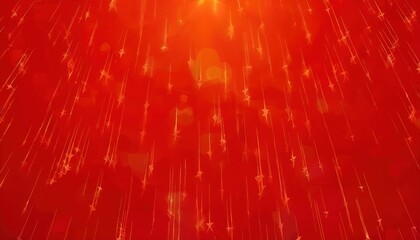 Wall Mural - fiery red orange abstract background with glowing starbursts and layered gradients creating radiant festive energy for wallpaper or banner
