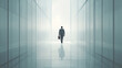 © art - Ambition in Architecture: Businessman Walking Towards Future Success