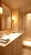 © Matthew - Elegant bathroom interior featuring a modern shower, stylish sink, and soft lighting for relaxation