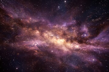Wall Mural - Vibrant nebula revealing countless stars and cosmic clouds in a stunning display of the universe's beauty during an expansive galactic formation