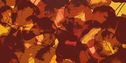 Autumn fall leaves grunge texture background