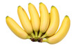 © Debbrata - Bunch of fresh baby bananas isolated on transparent background, close up view