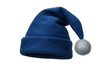 © PNG Kingdom  - Blue velvet sleeping cap with a soft grey pom-pom, representing comfort, rest, and bedtime concept