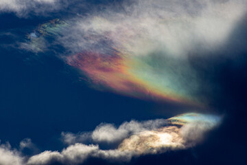 Wall Mural - Beautiful multicolored clouds in the sky. Colorful clouds.