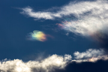 Wall Mural - Beautiful multicolored clouds in the sky. Colorful clouds.