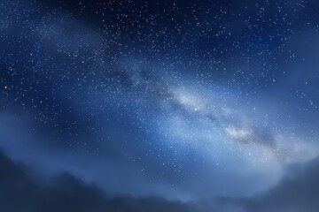 Wall Mural - Night Sky Milky Way Clouds Stars