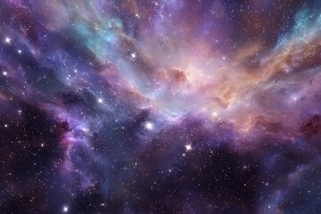 Wall Mural - Colorful Nebulae In Space