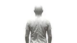 体の姿勢をイメージした人間の後ろ姿の像