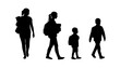 © Kabaka - A mom Going to school with Her Child vector silhouette