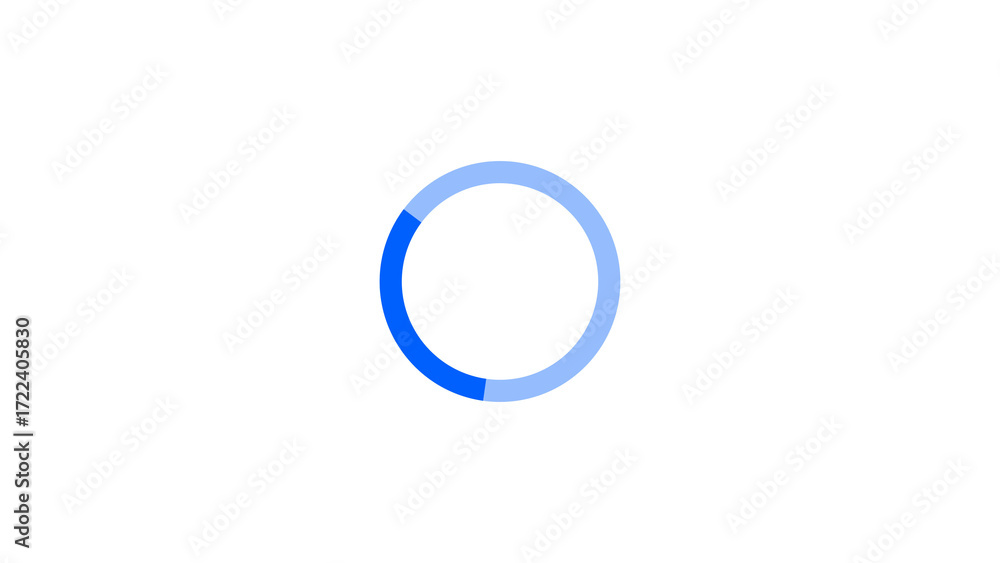 Loading circle blue color illustration. Download Progress bar ...
