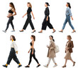 © Rawpixel.com - PNG Diverse women walking confidently, element set on transparent background
