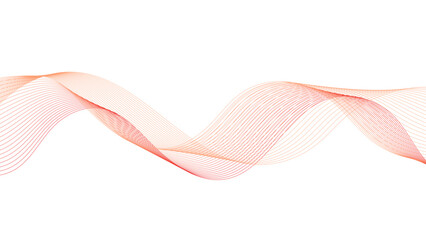 Wall Mural - Elegant flowing red lines on a white background, perfect for a modern design