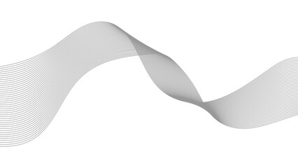 Wall Mural - abstract gray wave element for design, vector illustration, abstract wave lines digital element for 