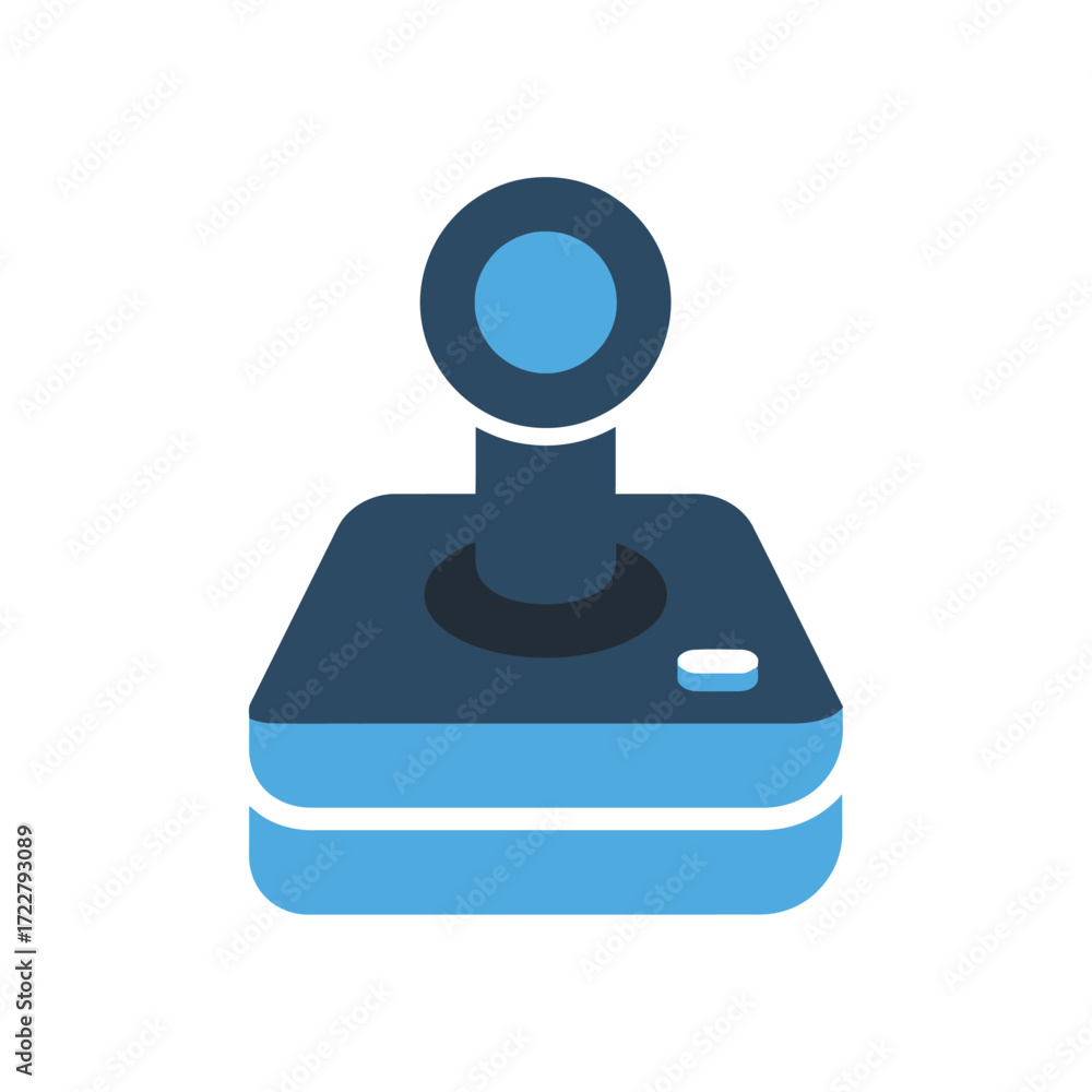 Classic Gaming Joystick Icon - Retro Video Game Controller Illustration ...