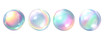 © Rizal - Colorful Iridescent Bubbles Floating with Soft Light on White Background