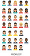 © faried ailesh - Vector flat design of people icons set for mobile app U