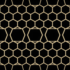 Abstract geometric hexagonal grid pattern seamless repeating texture modern design