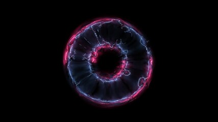 Wall Mural - abstract effect explosion electric energy shockwave ,dimensional gate, neon glow style.. for visual 