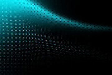Abstract digital grid pattern with glowing teal light effect
