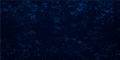 Dark starry blue abstract background evokes the infinite cosmos