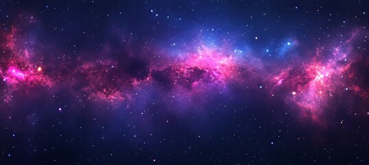 Wall Mural - stunning ethereal cosmos wallpaper backdrop featuring vibrant nebulae and distant galaxies in space