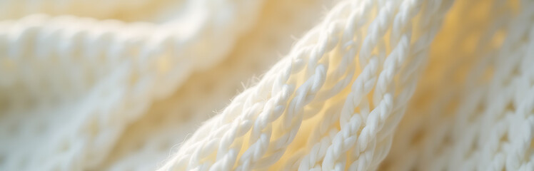 soft focus shot knit fabric texture illuminated gentle diffused light subtle shadows