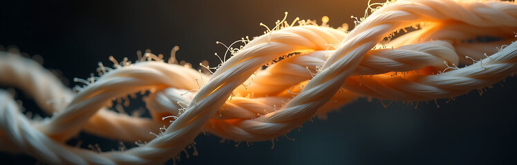 Wall Mural - textured swirling network fibers soft focus warm golden light casting intricate shadows dark neutral