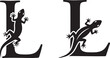 © Muhammad - Letter L with Lizard Silhouette Design