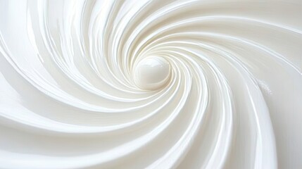 Sticker - elegant pearl white dream, circular cream swirl texture with beautiful gradient background effect