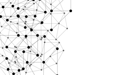 Abstract technology dot and line connection digital hi tech design concept background. Space for text. Vector illustration